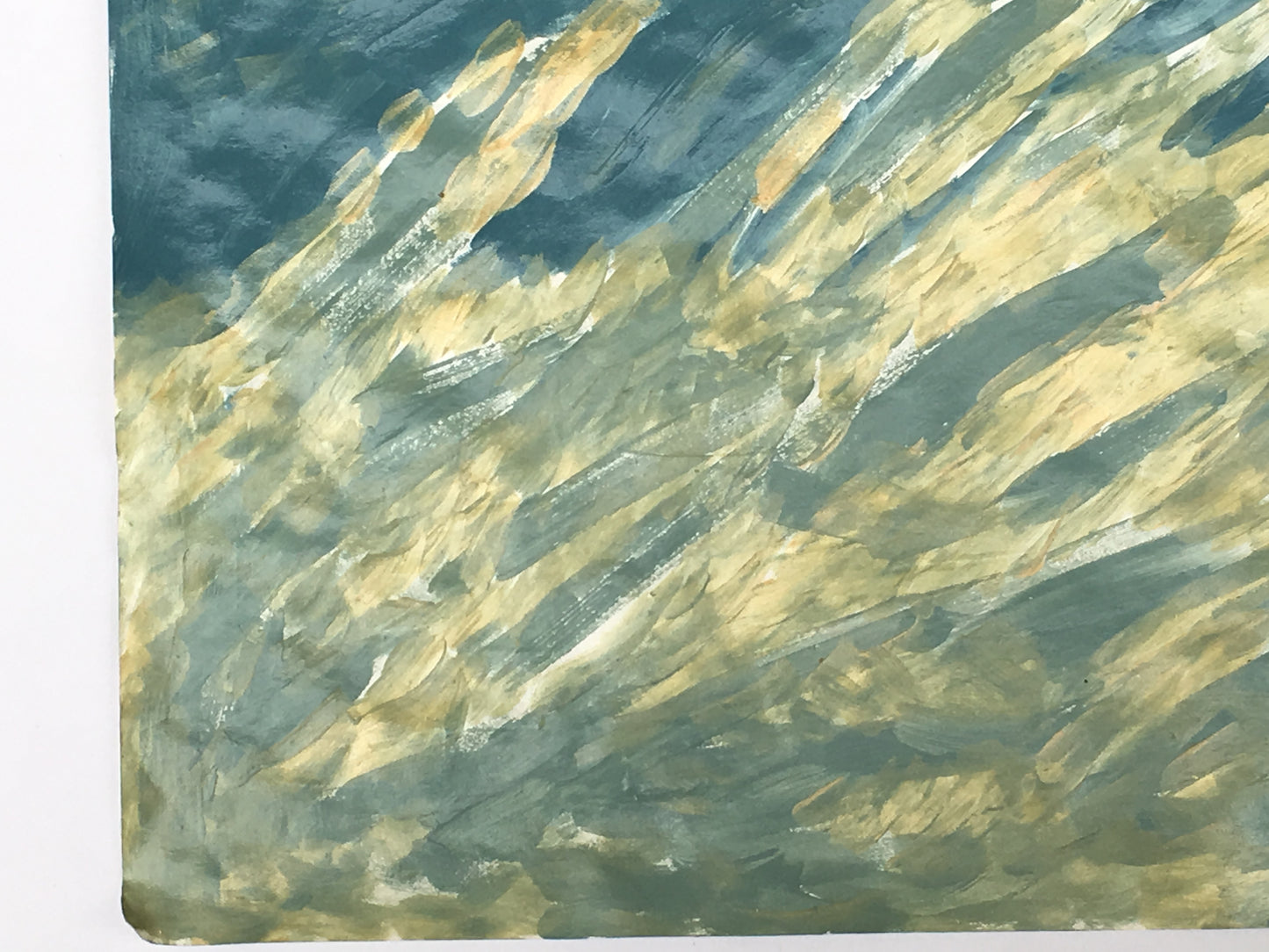 "Horizon" Painting on Paper From the Series "Fragile Existence"