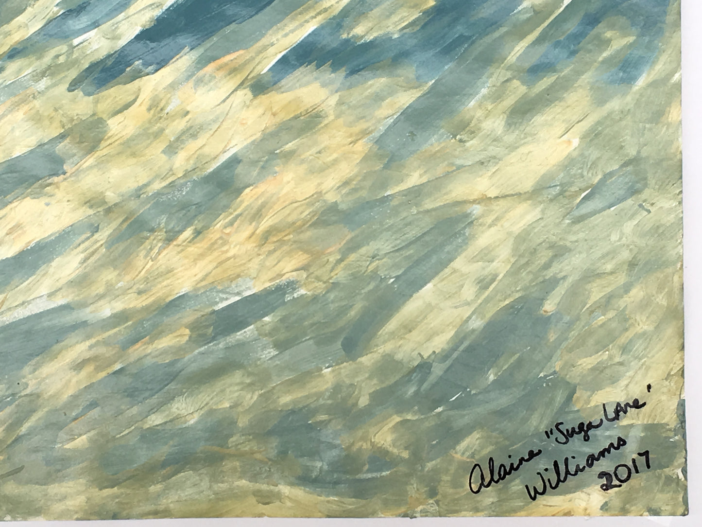 "Horizon" Painting on Paper From the Series "Fragile Existence"