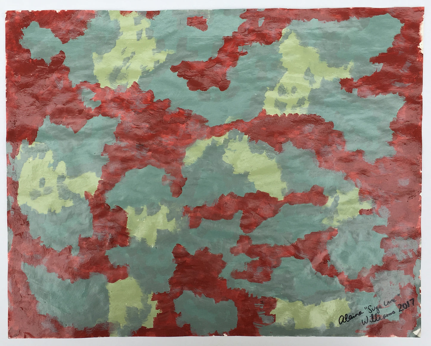 "Blood Sky" Painting on Paper From "Fragile Existence"