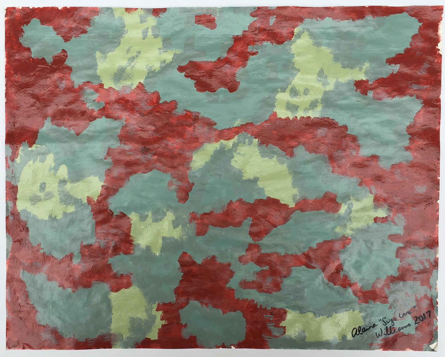 "Blood Sky" Painting on Paper From "Fragile Existence"