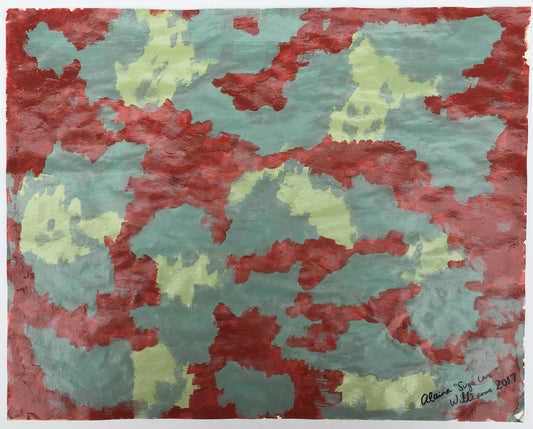 "Blood Sky" Painting on Paper From "Fragile Existence"