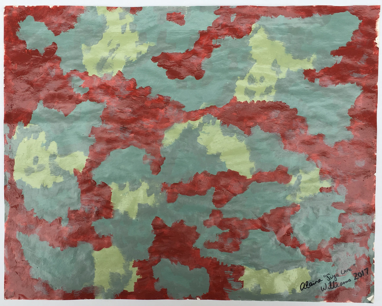 "Blood Sky" Painting on Paper From "Fragile Existence"