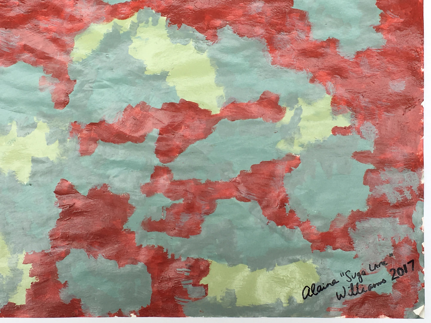 "Blood Sky" Painting on Paper From "Fragile Existence"