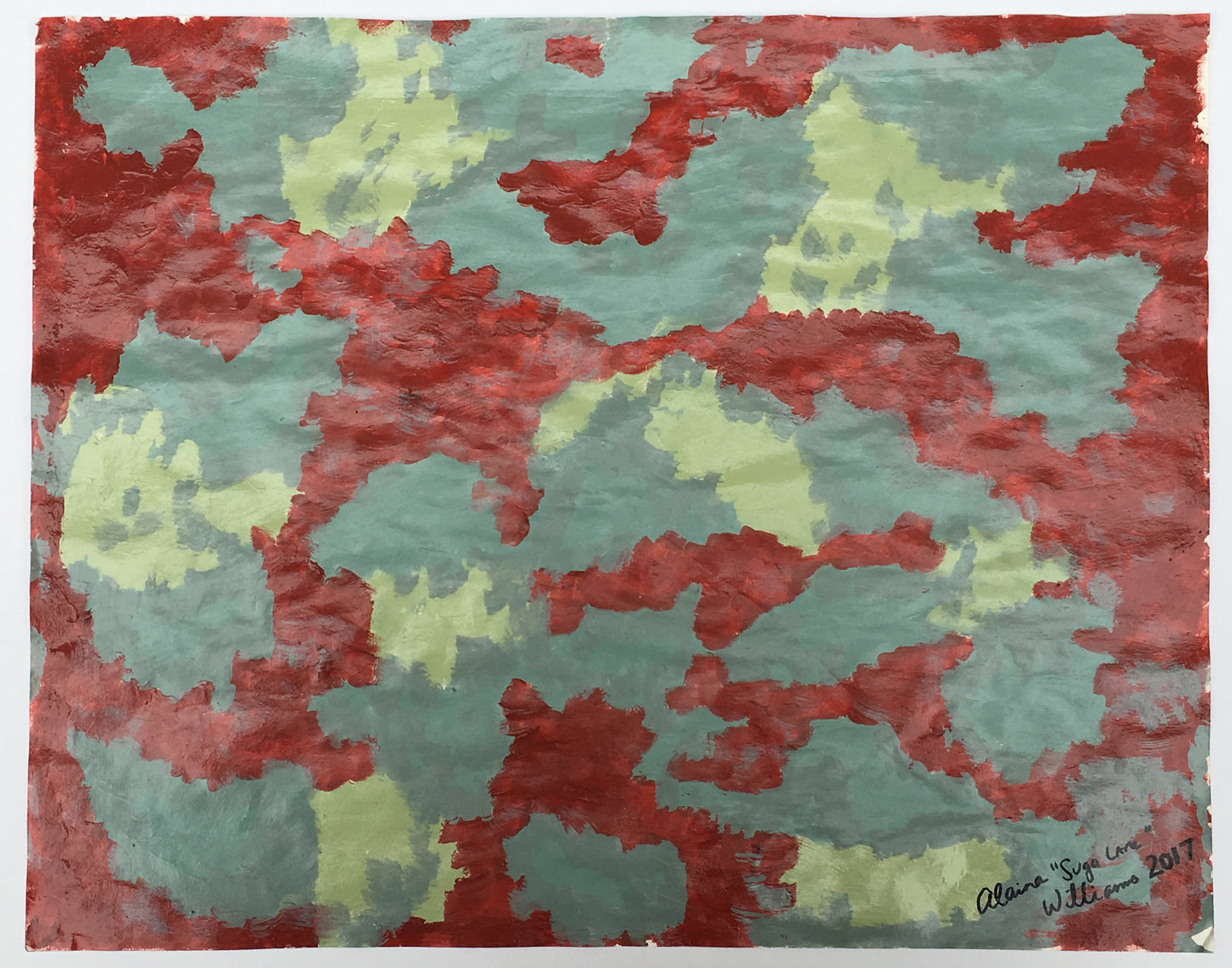 "Blood Sky" Painting on Paper From "Fragile Existence"