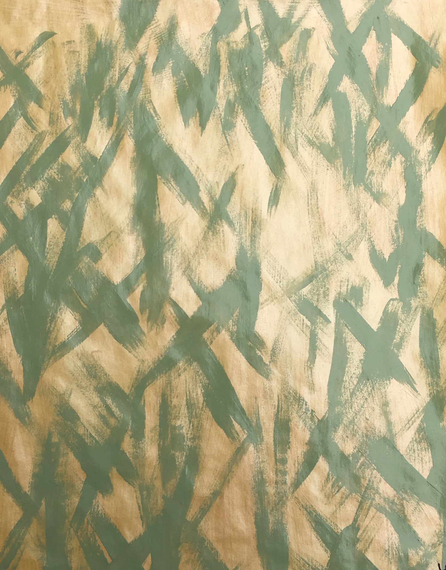 [SOLD] "The Many" Abstract Painting on Vintage Paper from Series "Fragile Existence" by Suga Lane