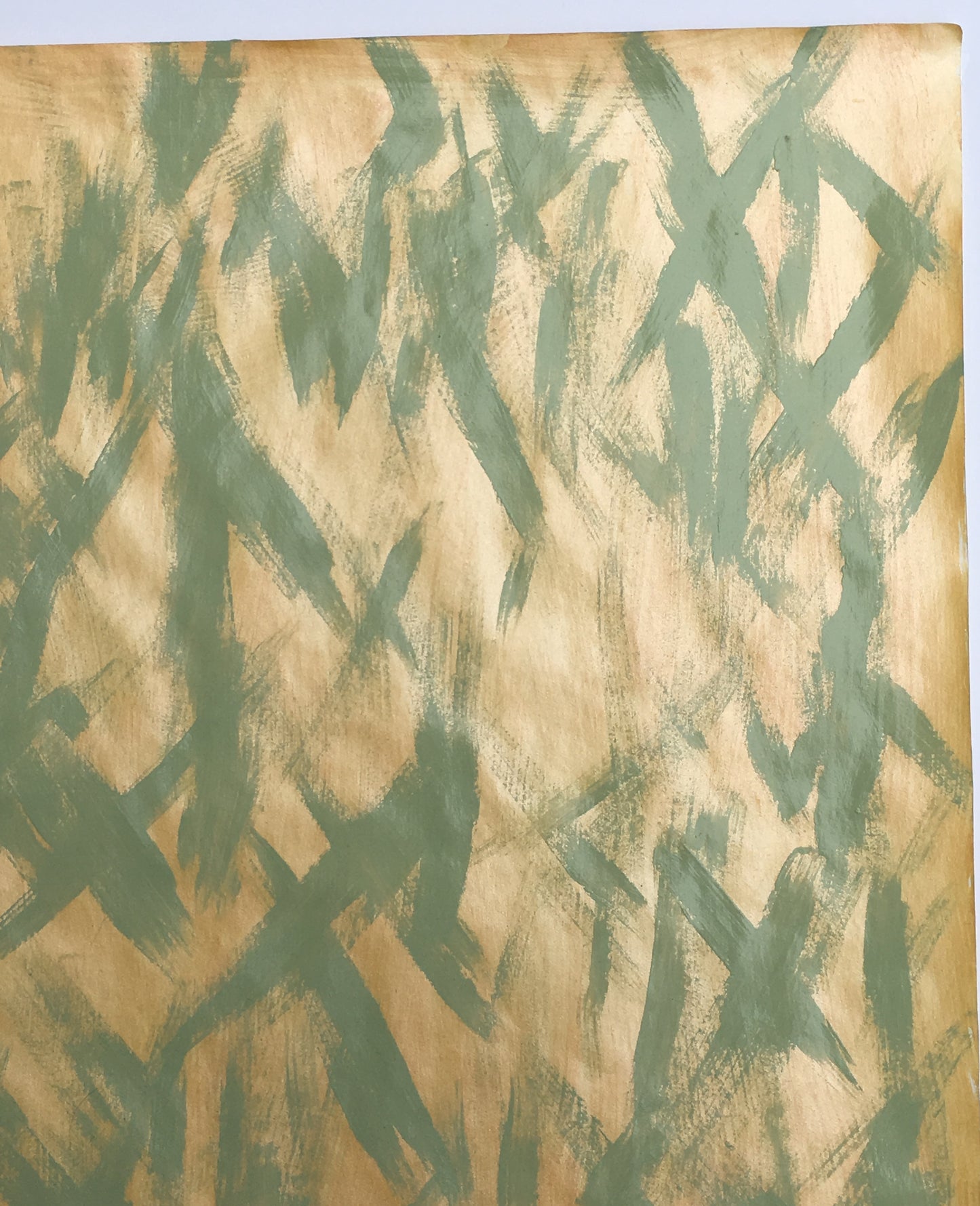[SOLD] "The Many" Abstract Painting on Vintage Paper from Series "Fragile Existence" by Suga Lane