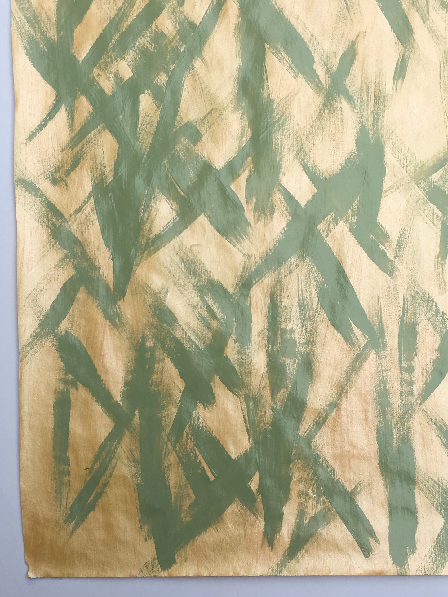 [SOLD] "The Many" Abstract Painting on Vintage Paper from Series "Fragile Existence" by Suga Lane