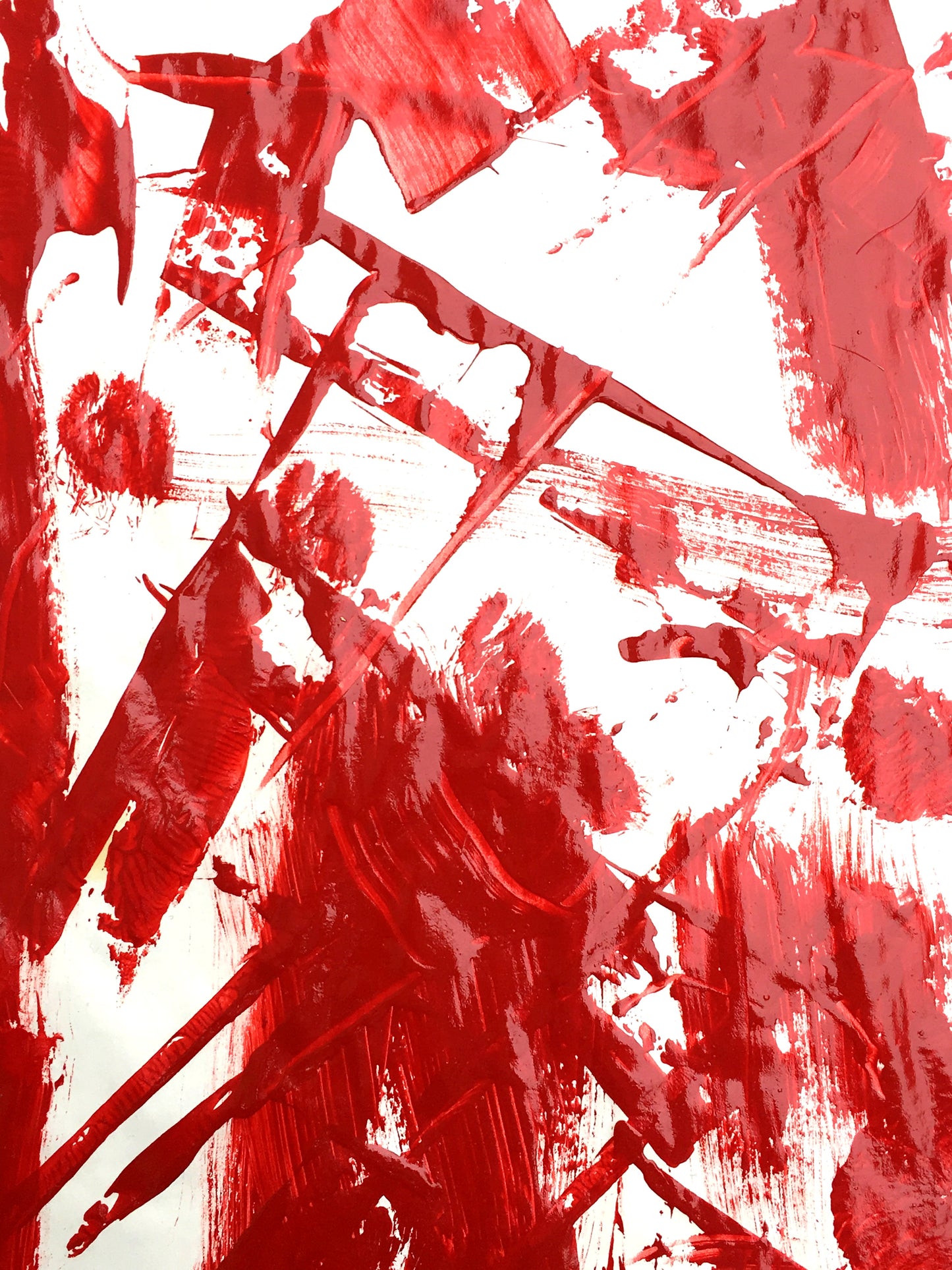 [SOLD] "Fight" Painting on Paper From Series "Fragile Existence" Suga Lane