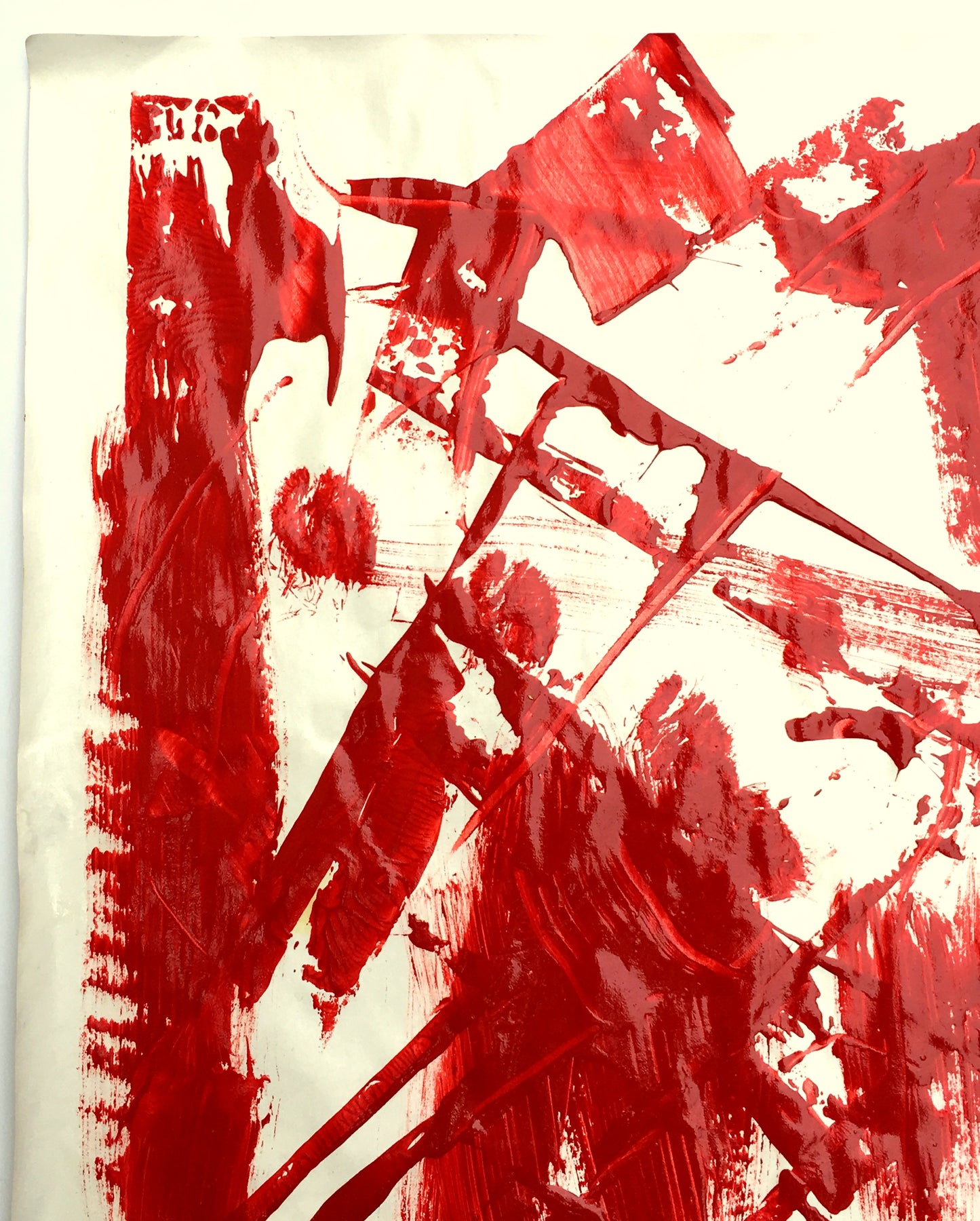 [SOLD] "Fight" Painting on Paper From Series "Fragile Existence" Suga Lane