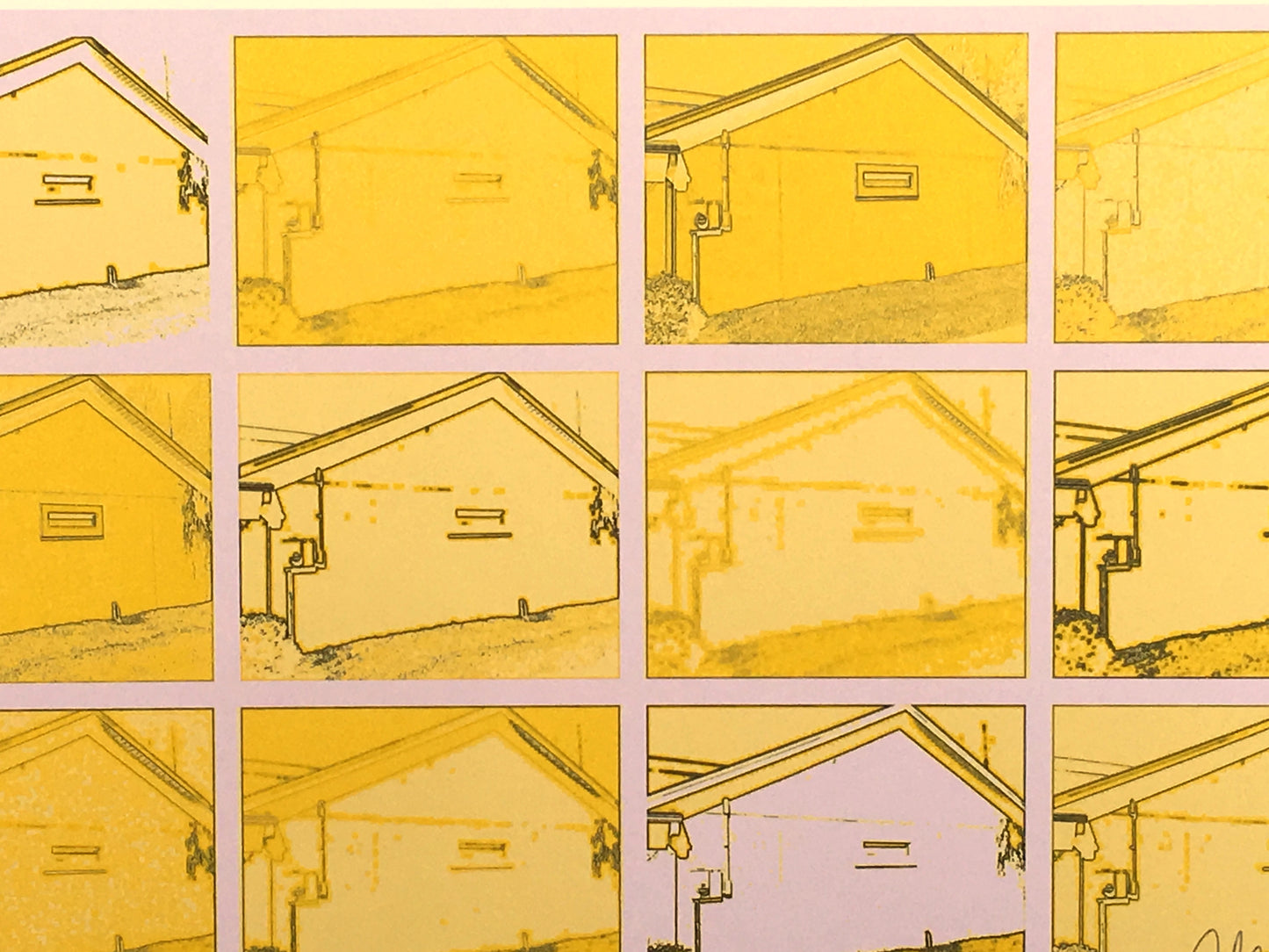 [SOLD] Suga Lane "Ranch Houses" in Yellow Artist's Proof 1/1 from Irma Series