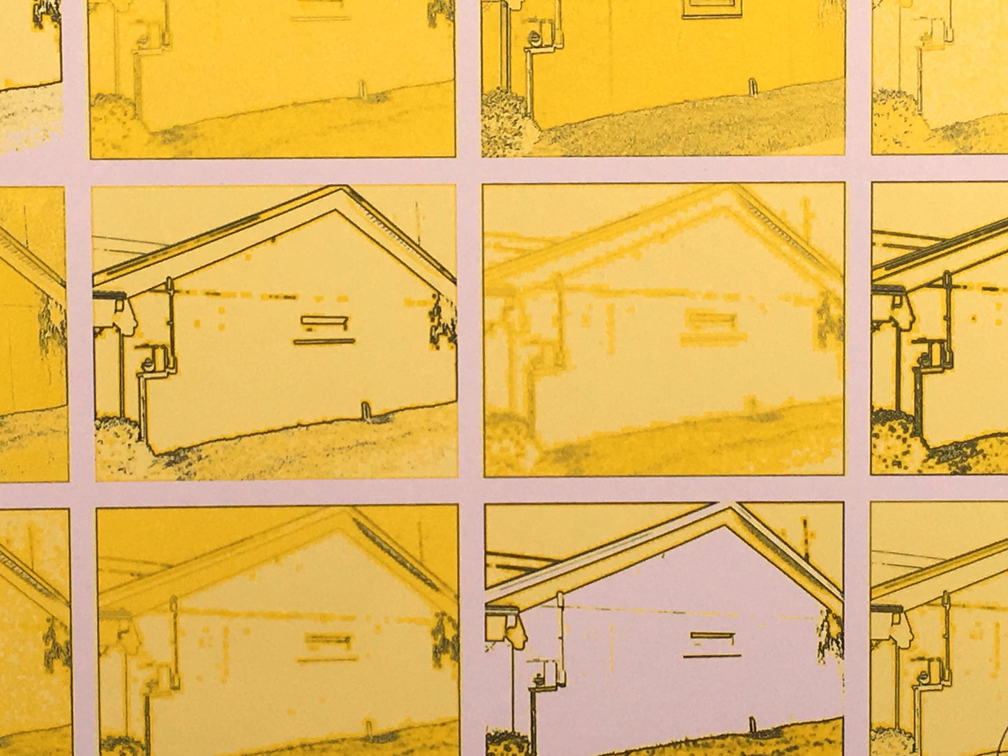 [SOLD] Suga Lane "Ranch Houses" in Yellow Artist's Proof 1/1 from Irma Series