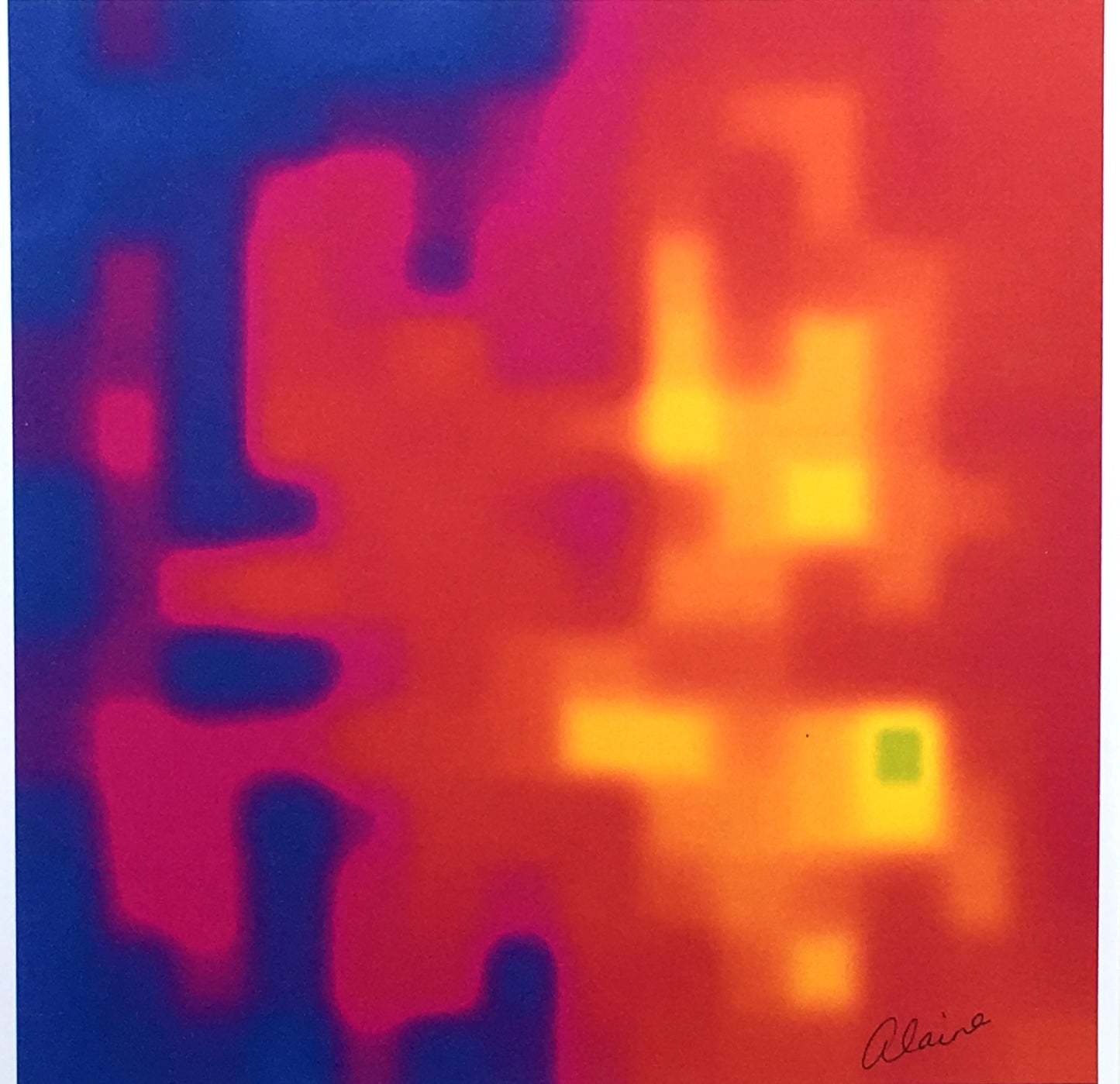 [SOLD] "Untitled 3056-141-2" Red Abstract Artist's Proof Print 1/1