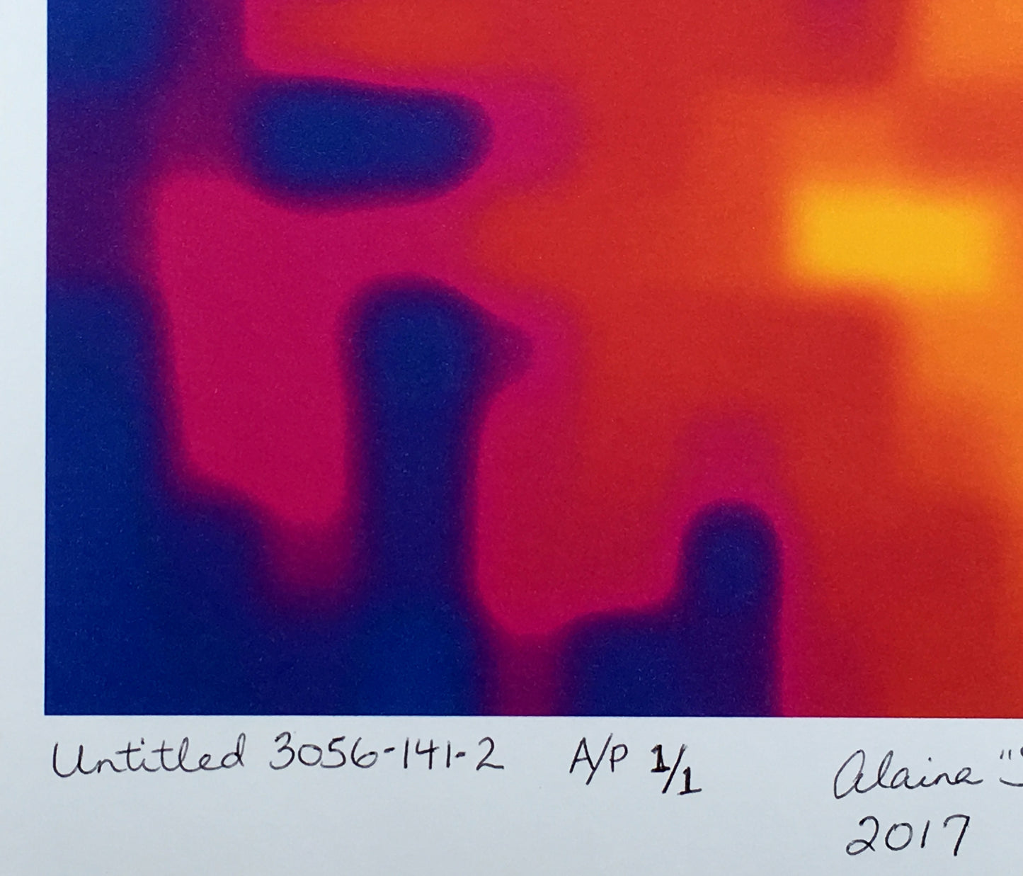 [SOLD] "Untitled 3056-141-2" Red Abstract Artist's Proof Print 1/1