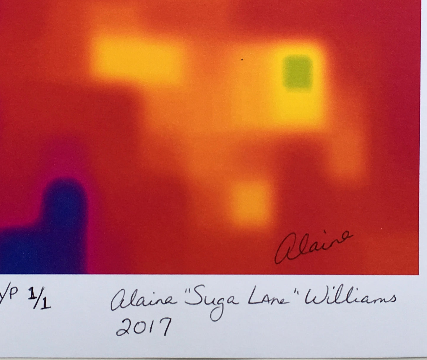 [SOLD] "Untitled 3056-141-2" Red Abstract Artist's Proof Print 1/1