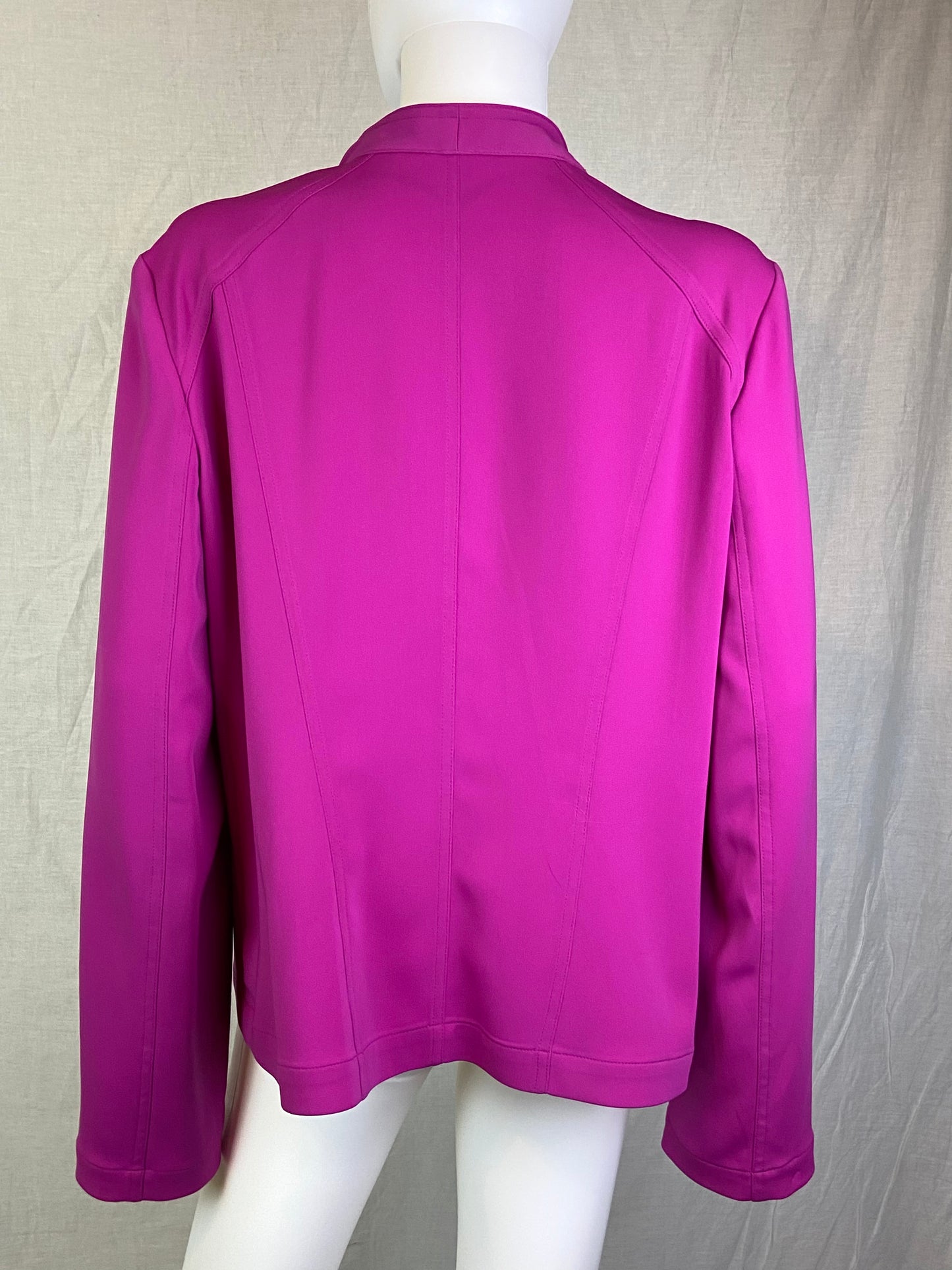 Calvin Klein Pink Violet Asymetrical Zipper Blazer