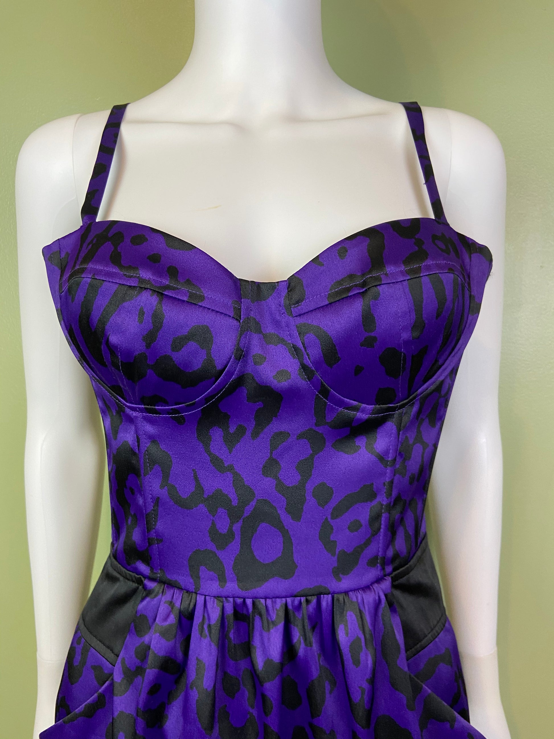 Purple Satin Bustier Cocktail Dress Abby Essie