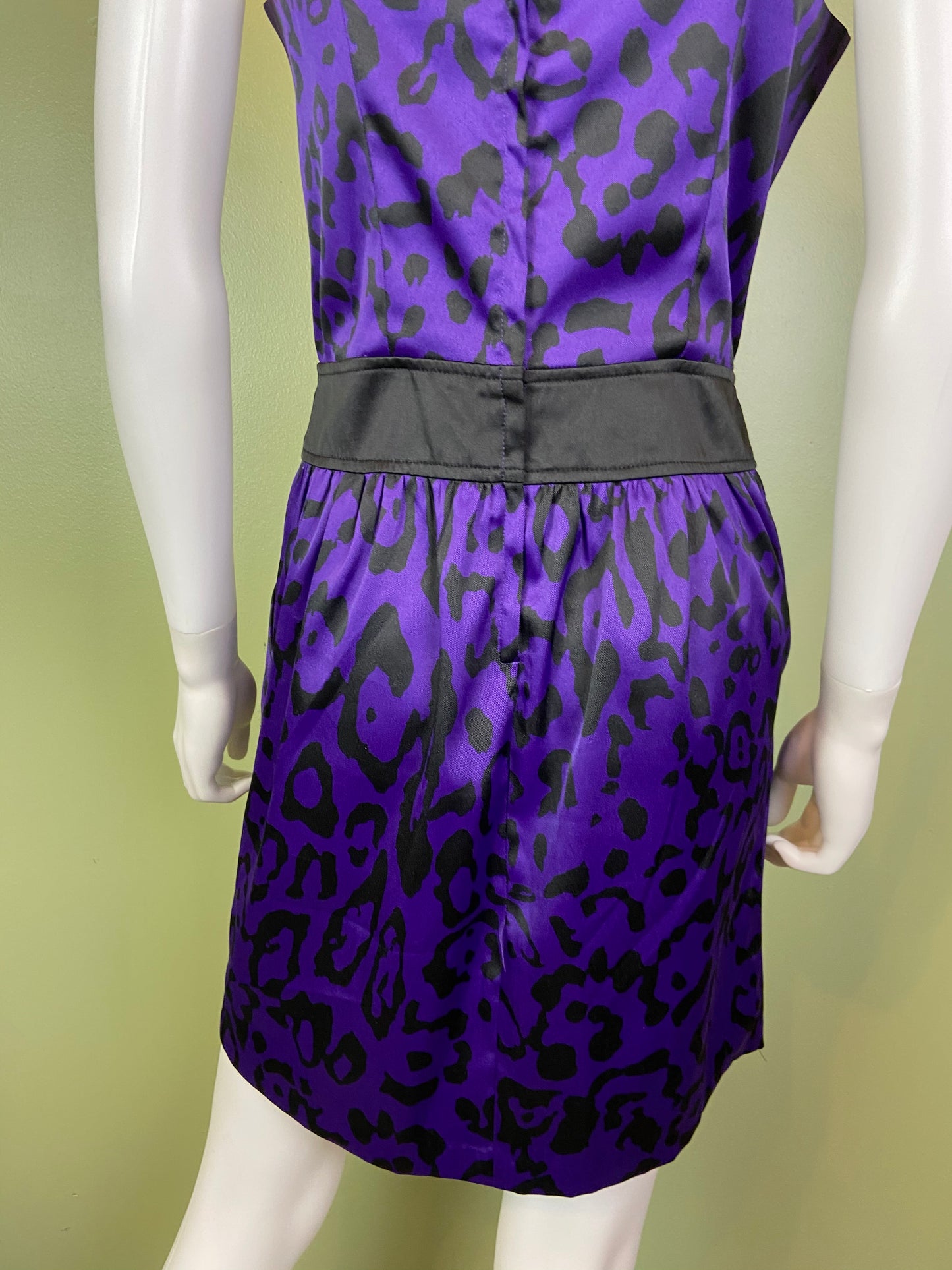 Purple Satin Bustier Cocktail Dress