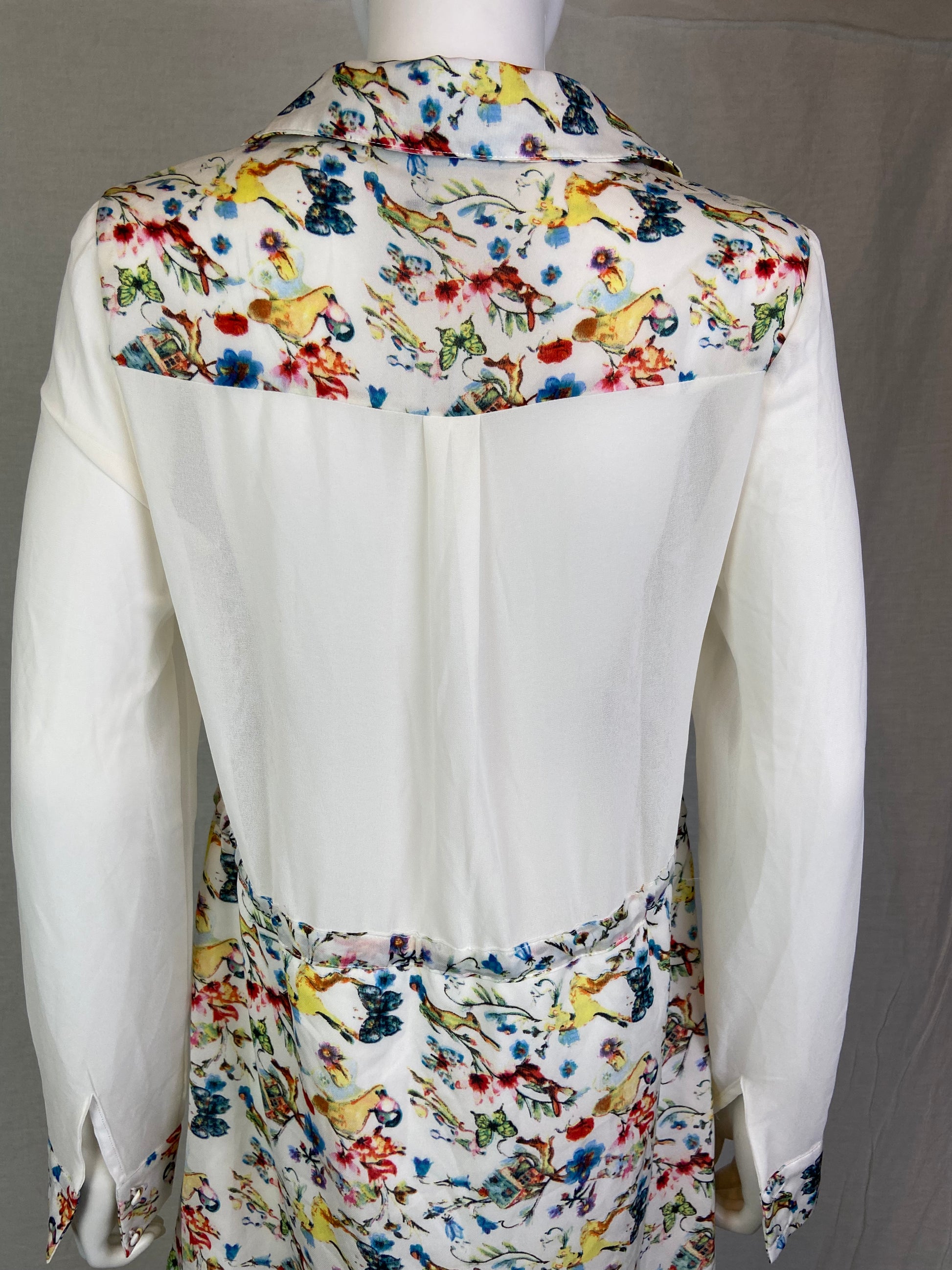 NEW ANNE SMITH Floral Beige Sheer Dress 10 M ABBY ESSIE STUDIOS
