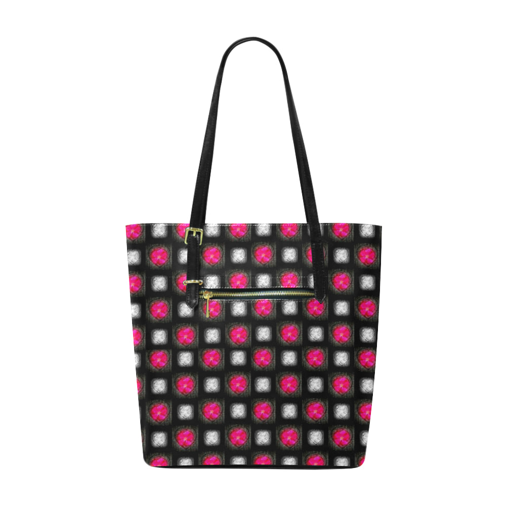 Bling Hearts Classic Leather Tote Bag e-joyer