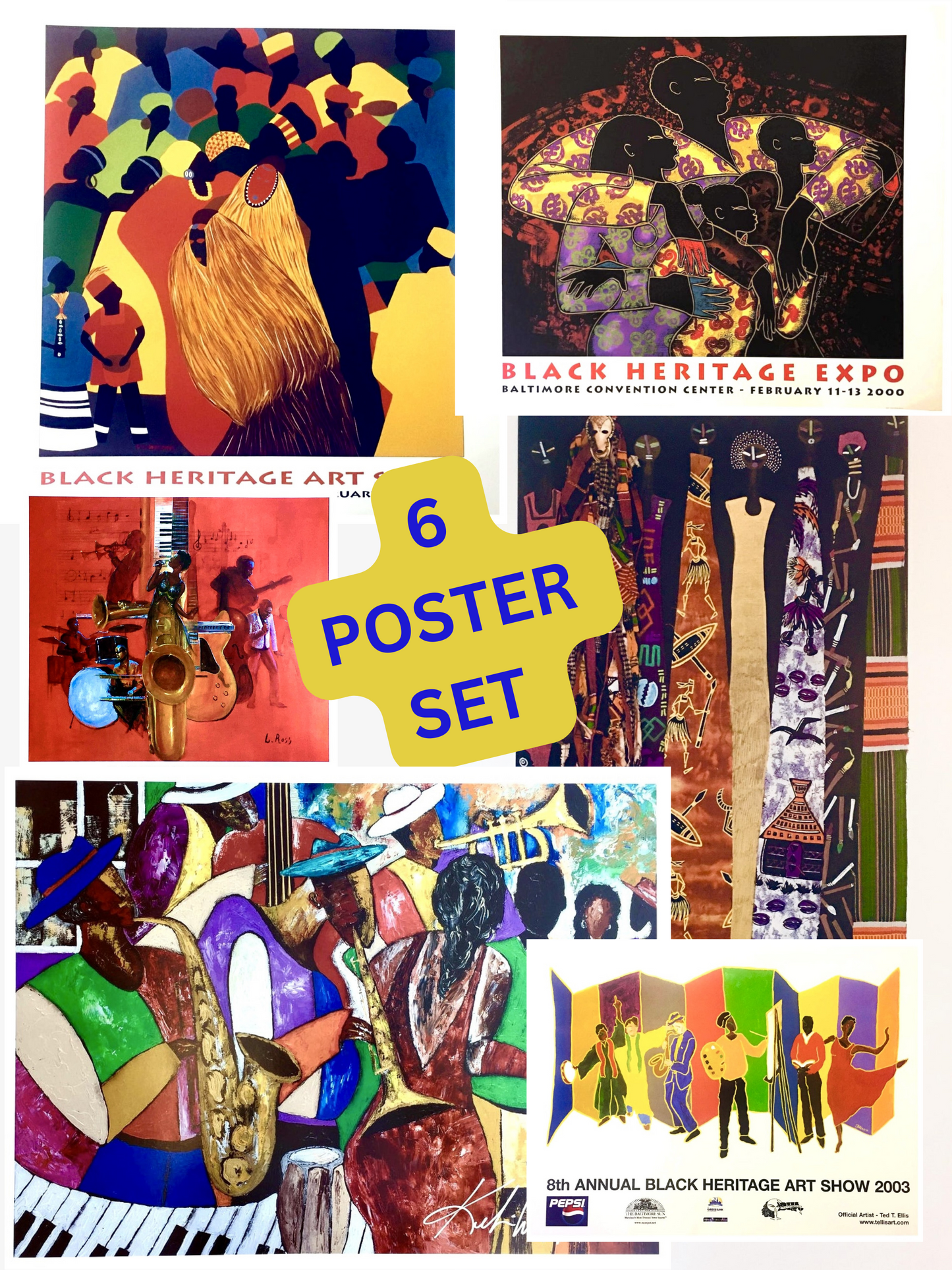 Set of 6 Black Arts Festival Poster Prints