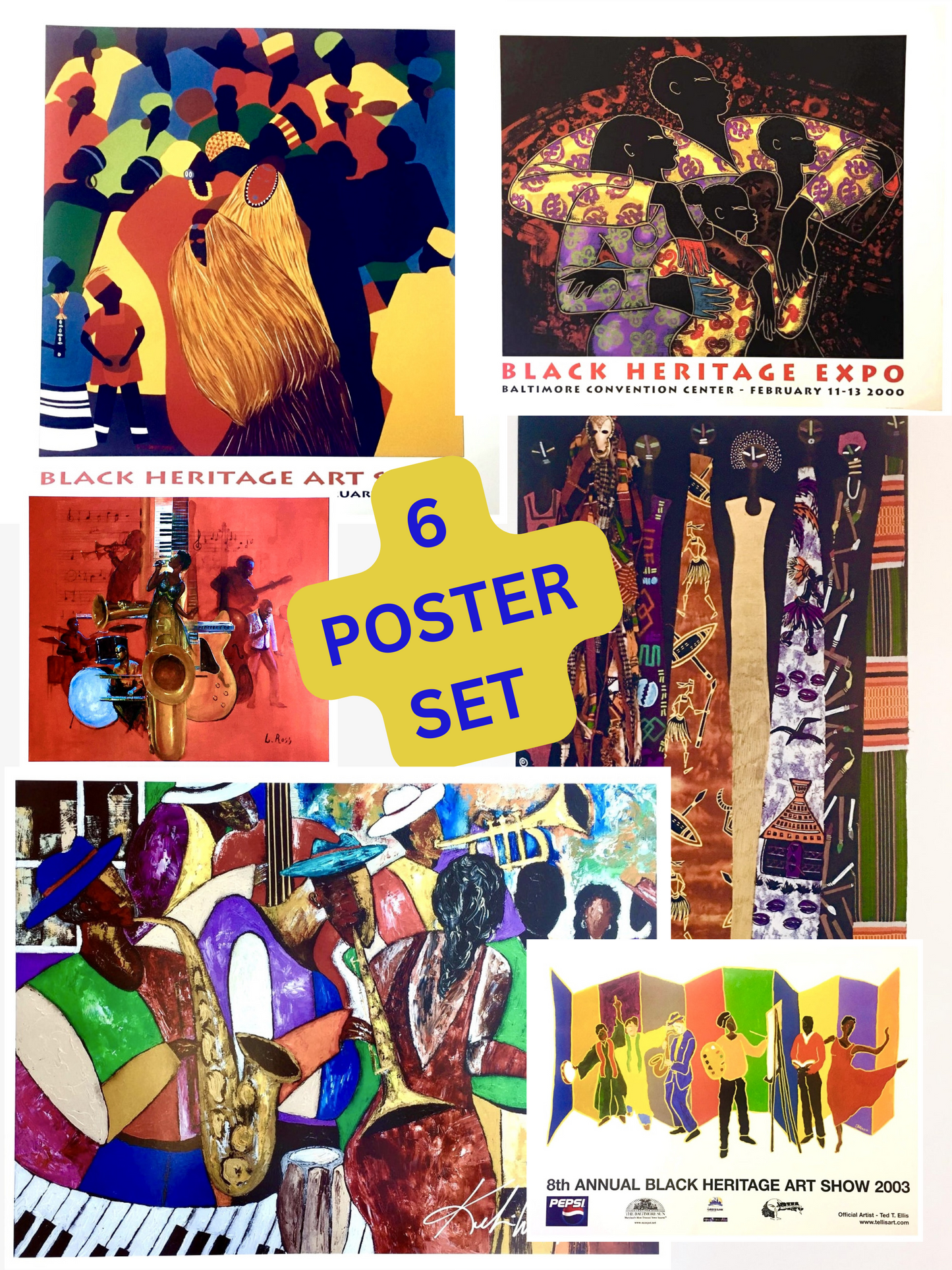 Modern African American Heritage Art Show “Rites of Passage” Poster Print by Frank Frazier ABBY ESSIE