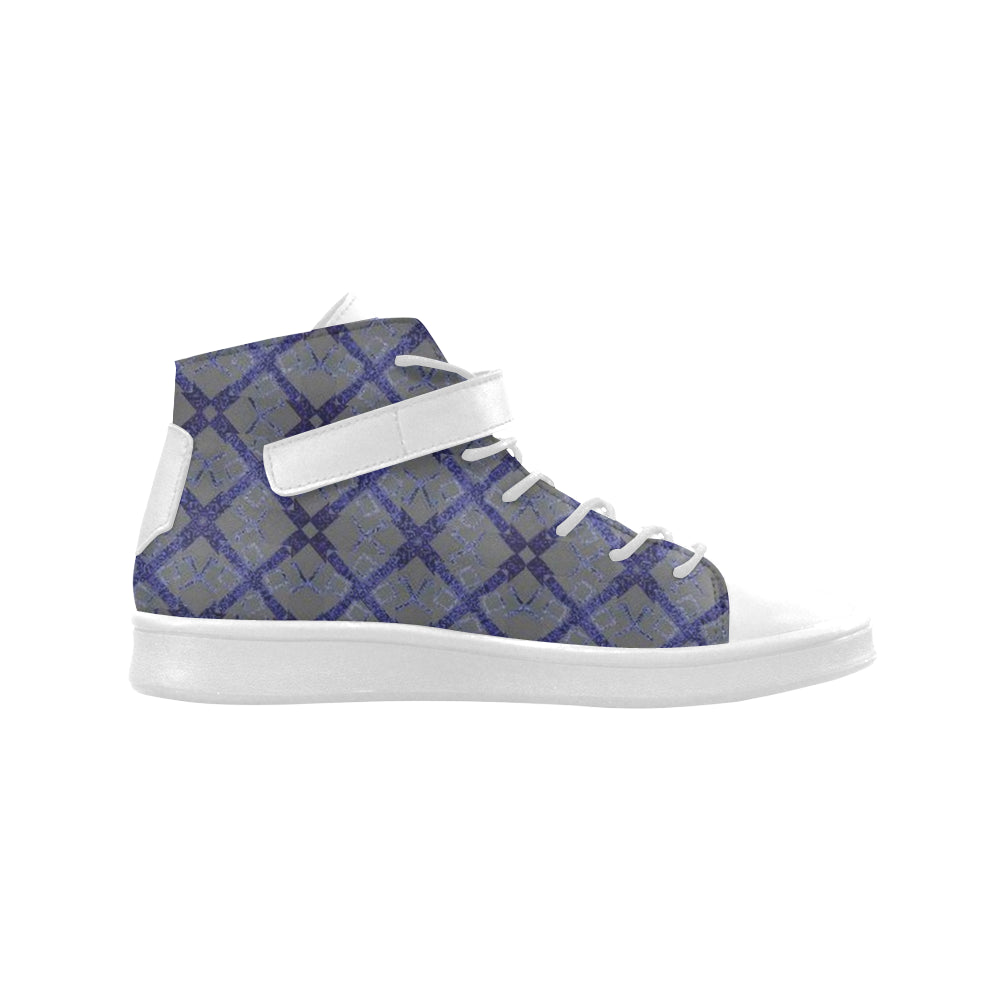 Navy Logissimo Leather High Top Shoes e-joyer