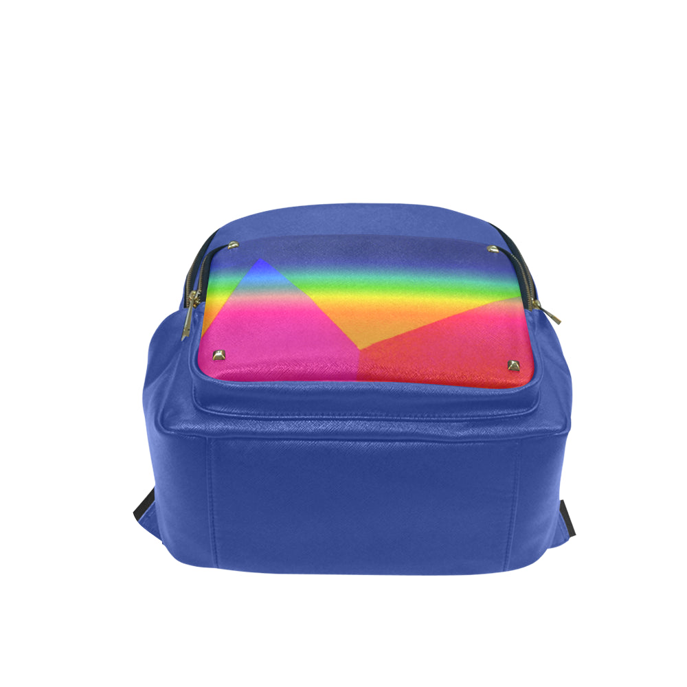 Rainbow Coed Leather Backpack e-joyer