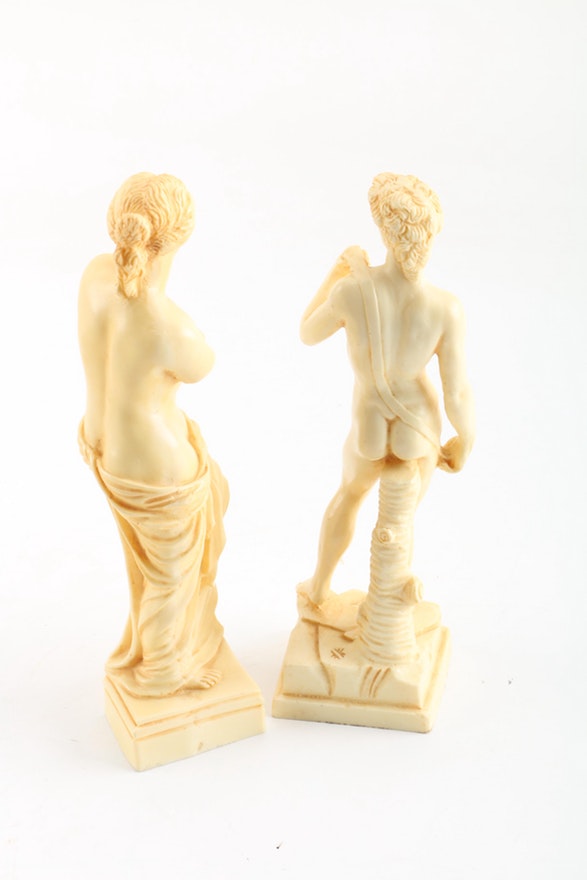 Neoclassical Hollywood Regency Roman Italian Figural Statuettes