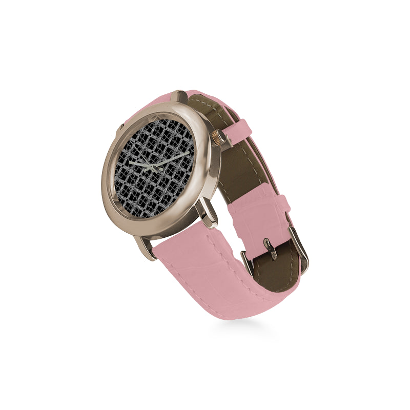 Logissimo Rose Gold Leather Watch e-joyer