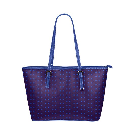 Polka Stripe Jane Leather Tote Bag /Small e-joyer