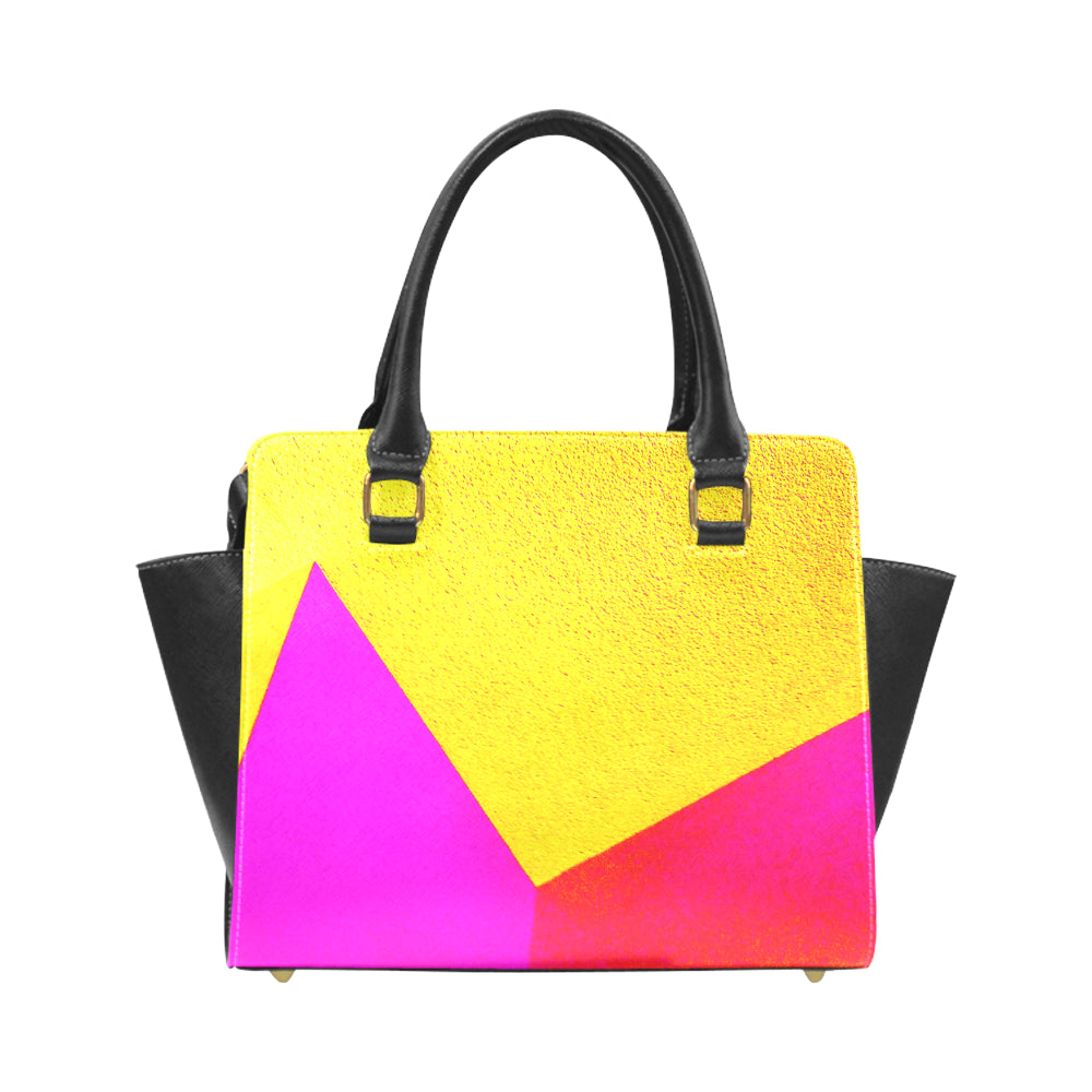 Yellow Abstract Shoulder Bag e-joyer