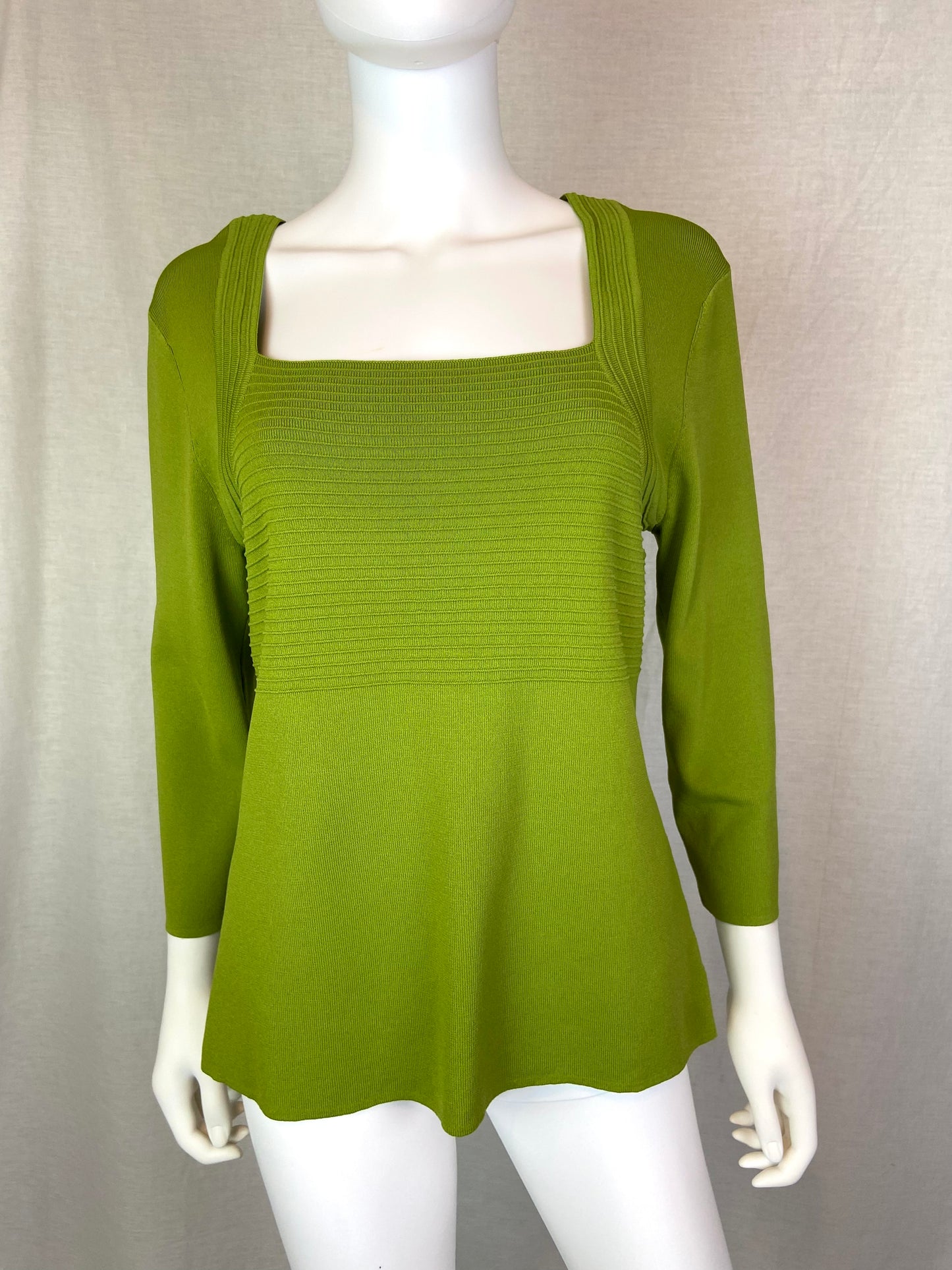 Lime Green Stretch Sweater XL