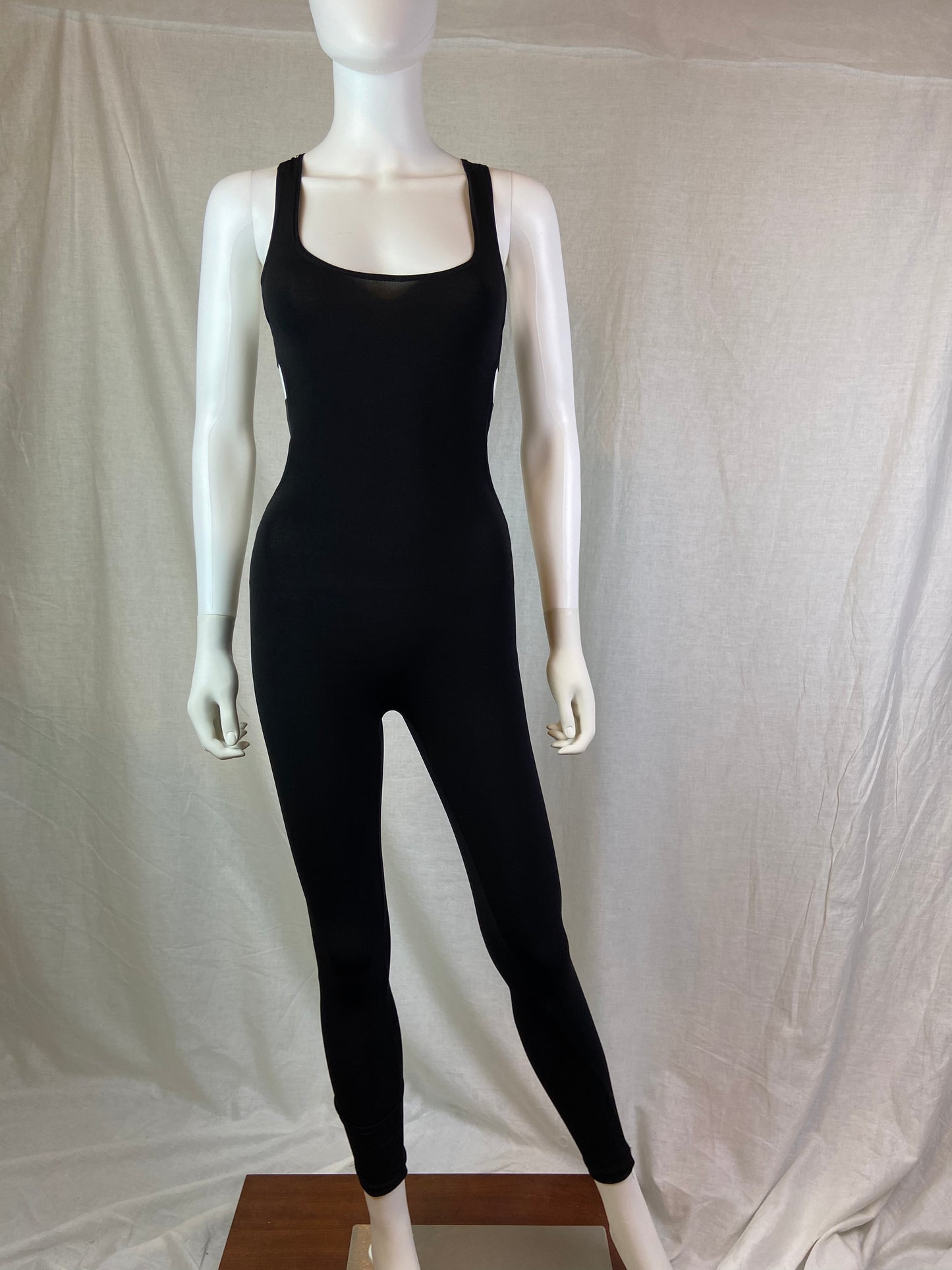 Black Stretch Cutout Back & Sides Jumpsuit ABBY ESSIE STUDIOS