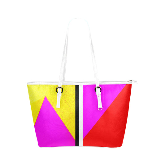 Abstract Jane Leather Tote Bag e-joyer