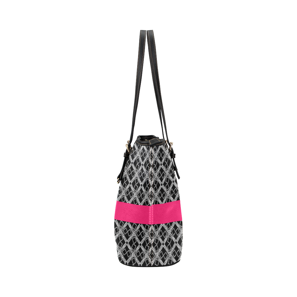 Stripe Logissimo Jane Leather Tote Bag /Small