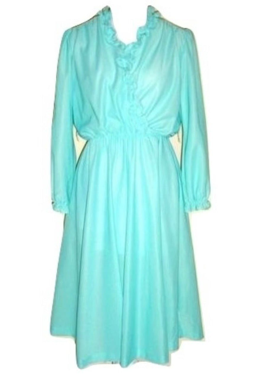 Vintage Anthony Richards  Light Teal Cocktail Brunch Medium 8 10 Abby Essie