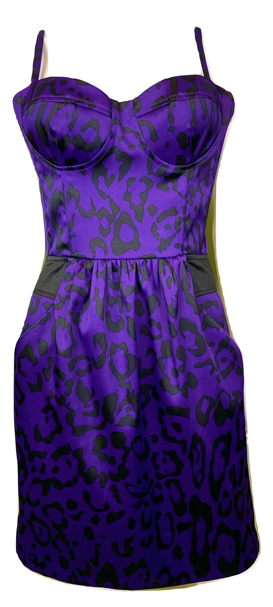 Purple Satin Bustier Cocktail Dress Abby Essie