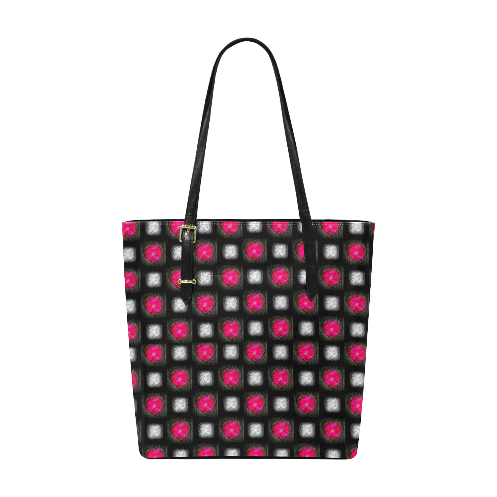 Bling Hearts Classic Leather Tote Bag e-joyer