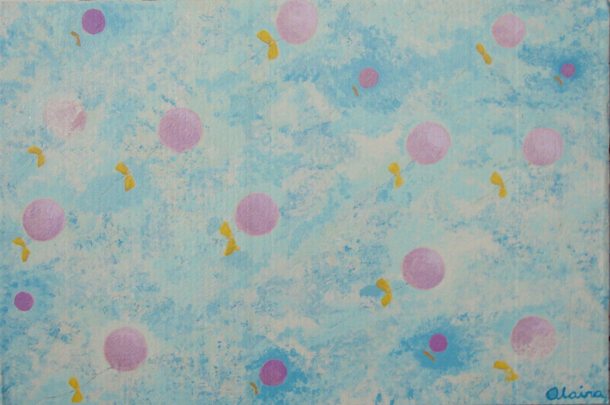 Pink Balloons - Original Painting Abby Essie