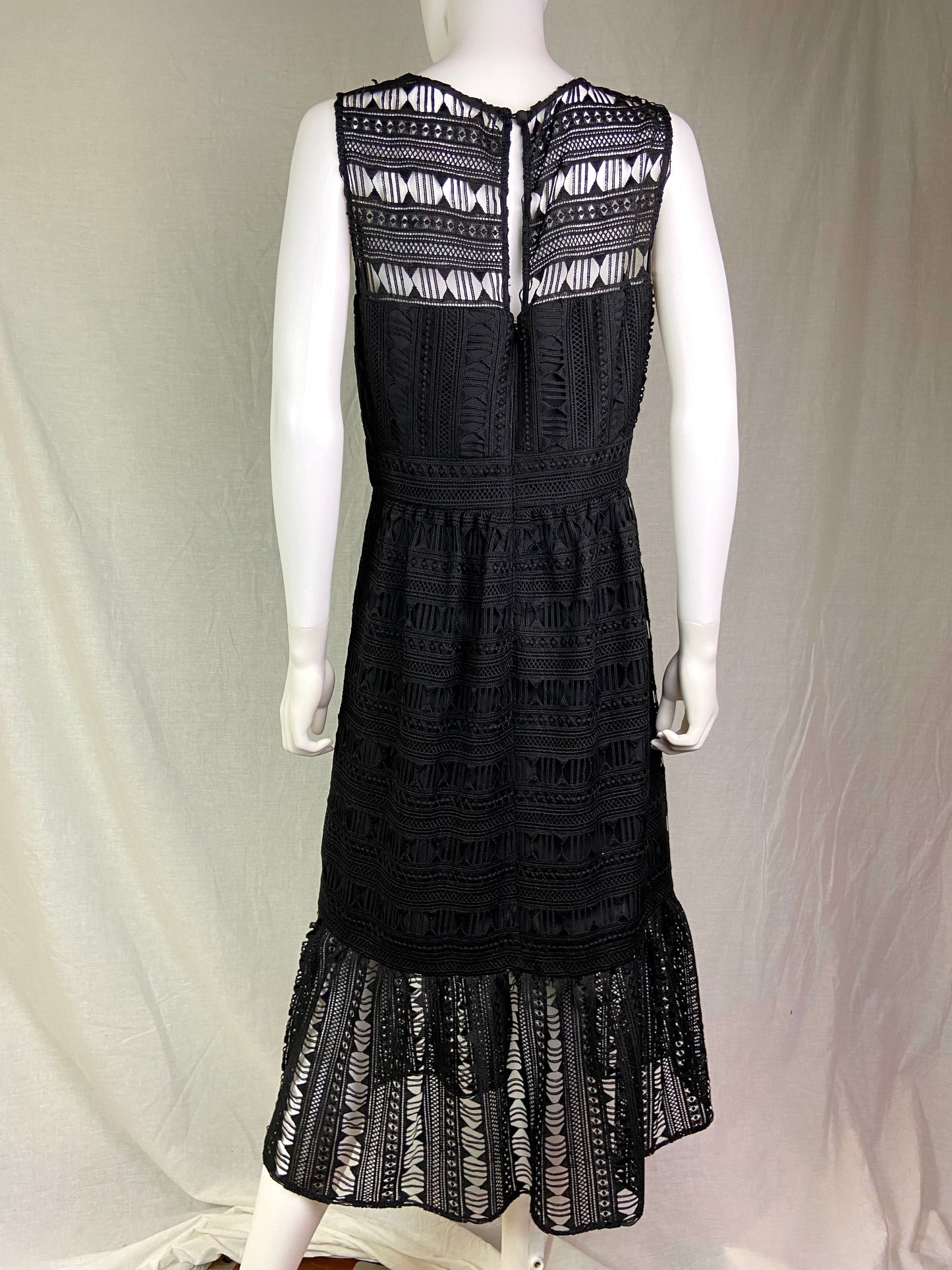 Nicole Miller Black Lace Woven Dress NWT