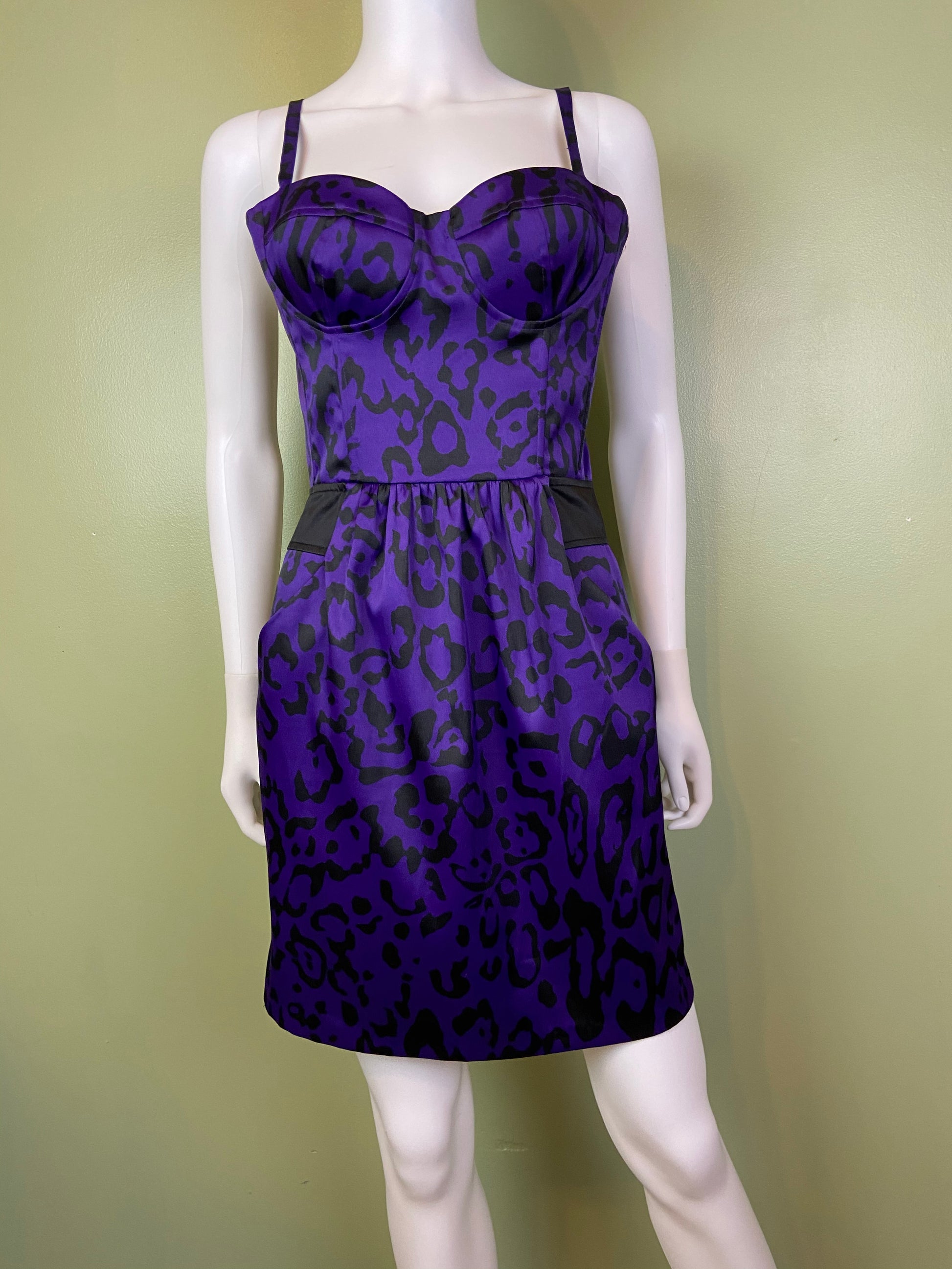 Purple Satin Bustier Cocktail Dress Abby Essie