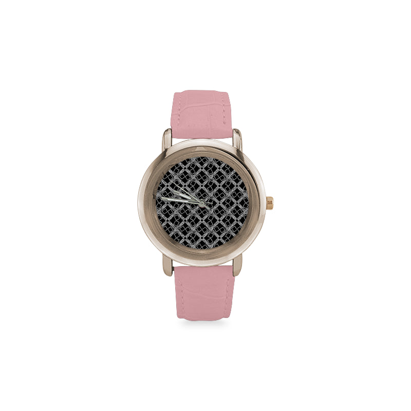 Logissimo Rose Gold Leather Watch e-joyer