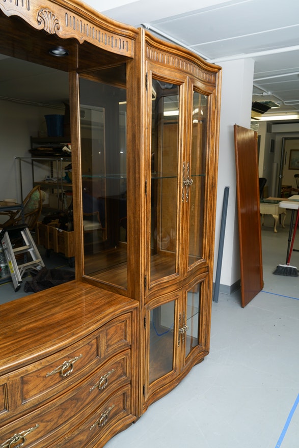 Illuminated Neoclassical Wall Unit