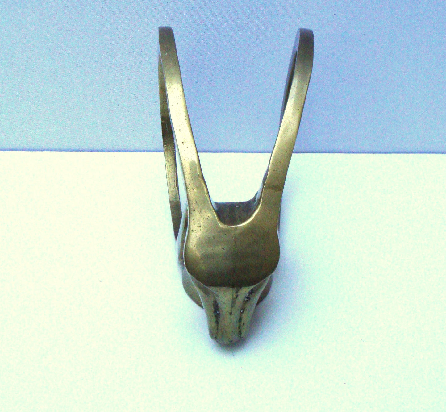 Hollywood Regency Brass Antelope Horns Sculpture
