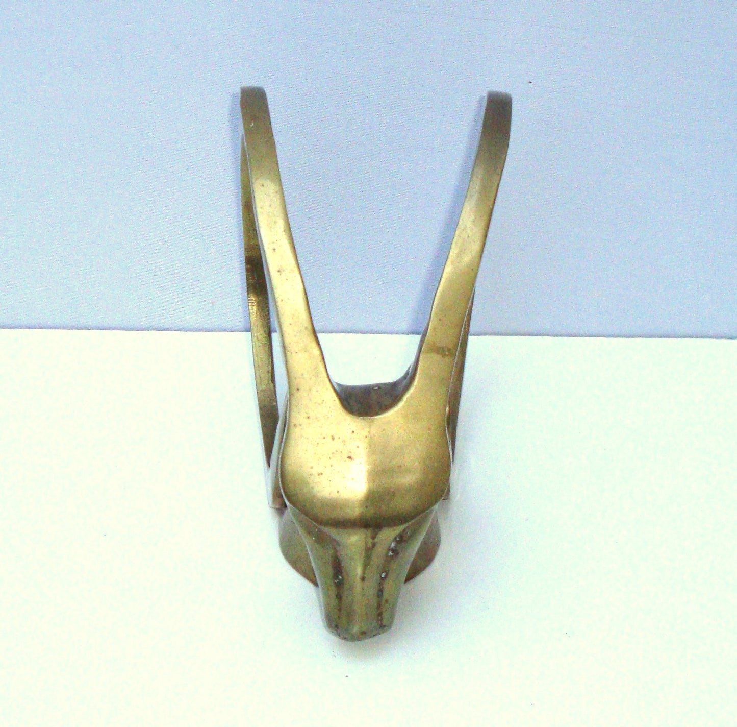 Hollywood Regency Brass Antelope Horns Sculpture