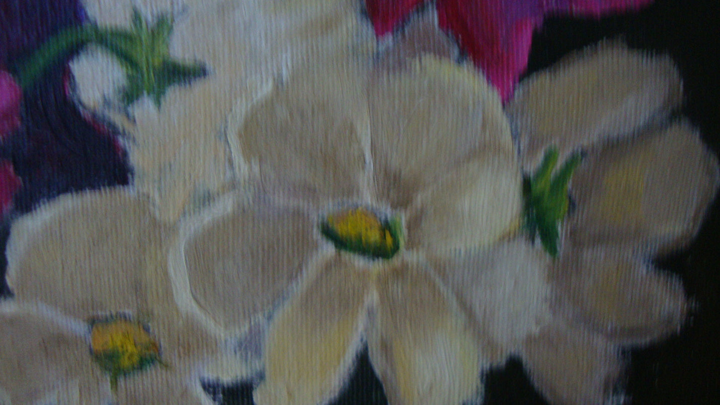[sold] ARTIST LOUISE JOHNSON Collection ORIGINAL PAINTING FLORAL STILL LIFE / PIECE A
