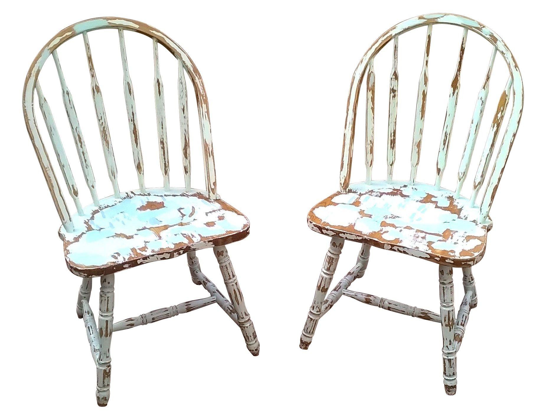 Vintage Cottage Distressed Farmhouse Windsor Chairs Abby Essie