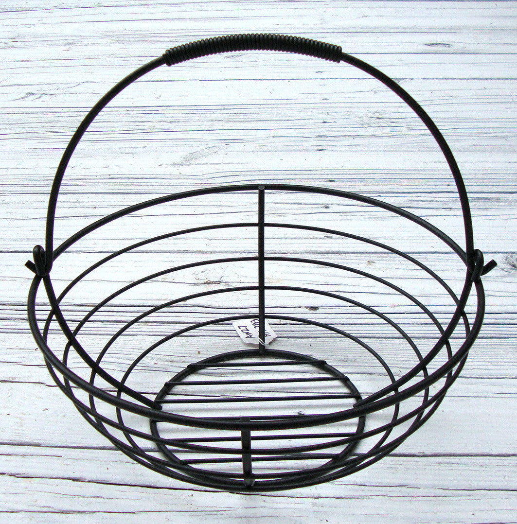 [SOLD] VTG FRENCH COUNTRY BLACK WROUGHT IRON HANGING BASKETS 3