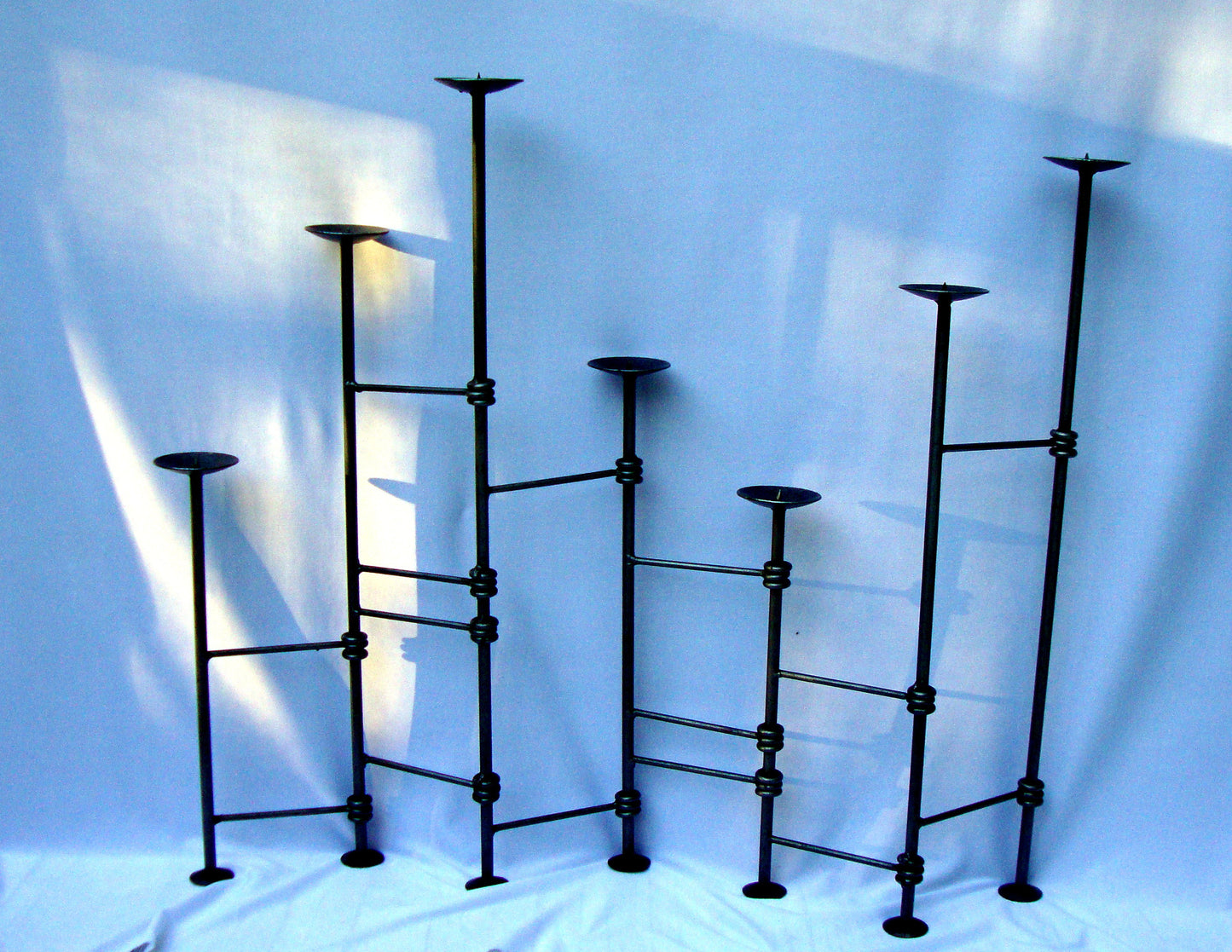[SOLD] Vintage Metal Wrought Iron Candelabra deco goth candle holder