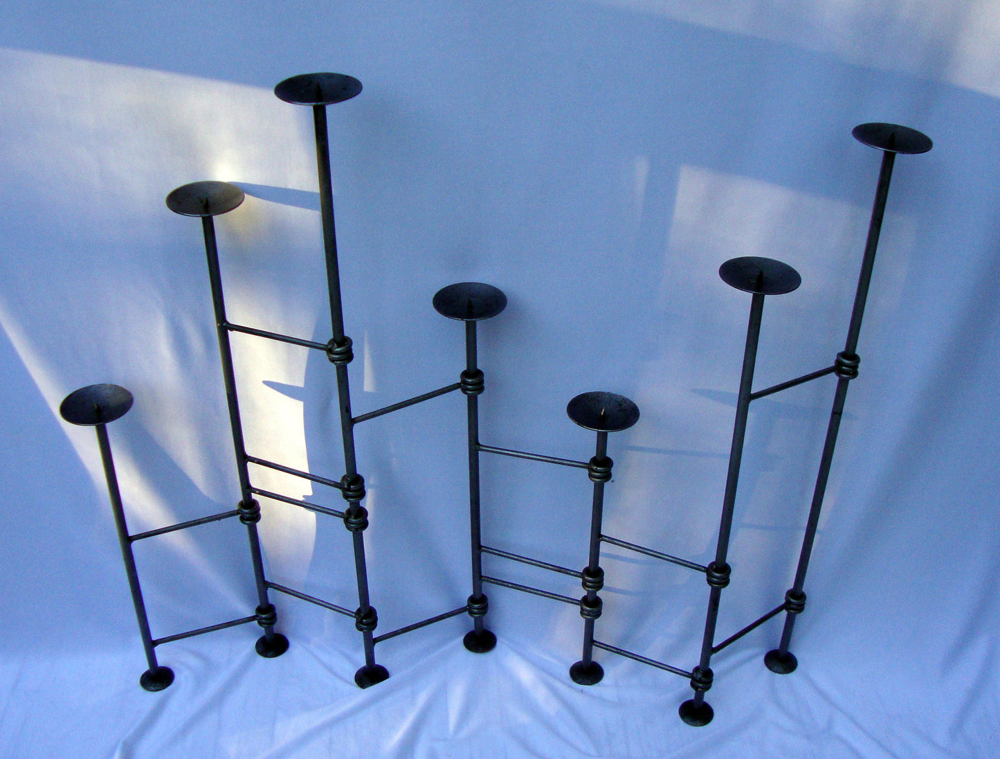 [SOLD] Vintage Metal Wrought Iron Candelabra deco goth candle holder